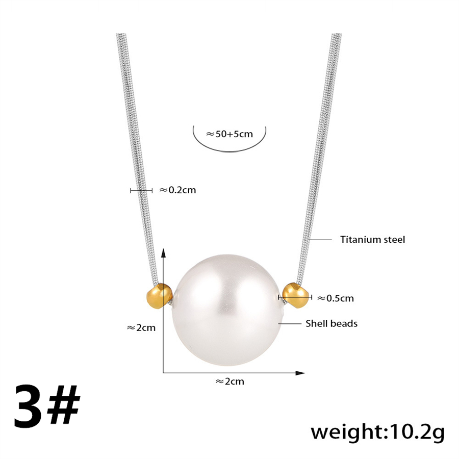 真珠パール一粒ネックレスチェーン上品レディース錆びにくい