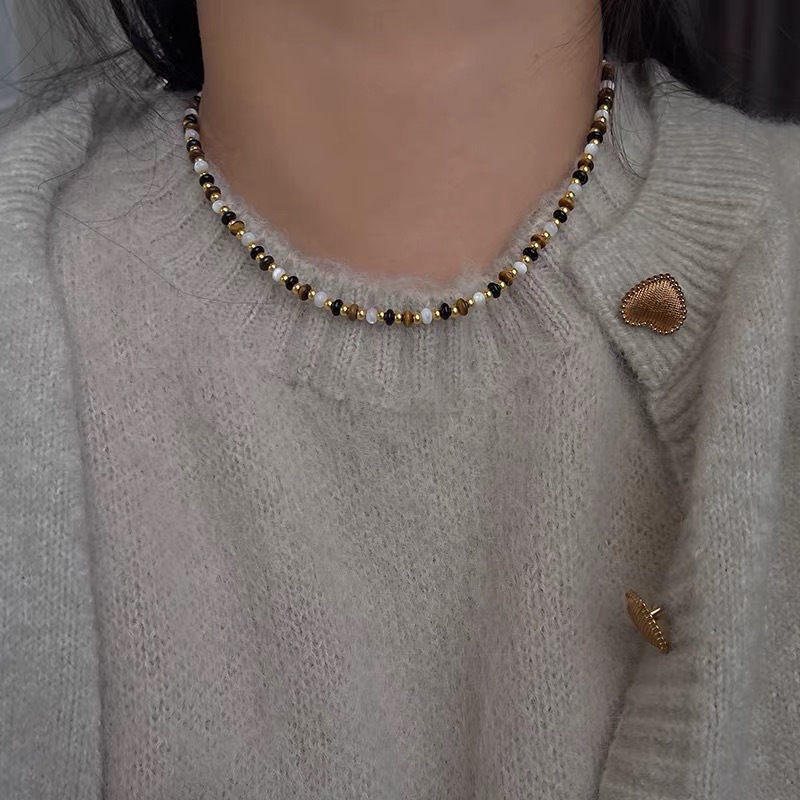 高級感レディースネックレスチェーン錆びにくい重ね付けセット