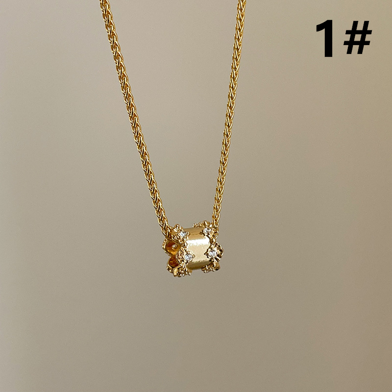 上品な輝き一粒石ネックレスチェーン女性用