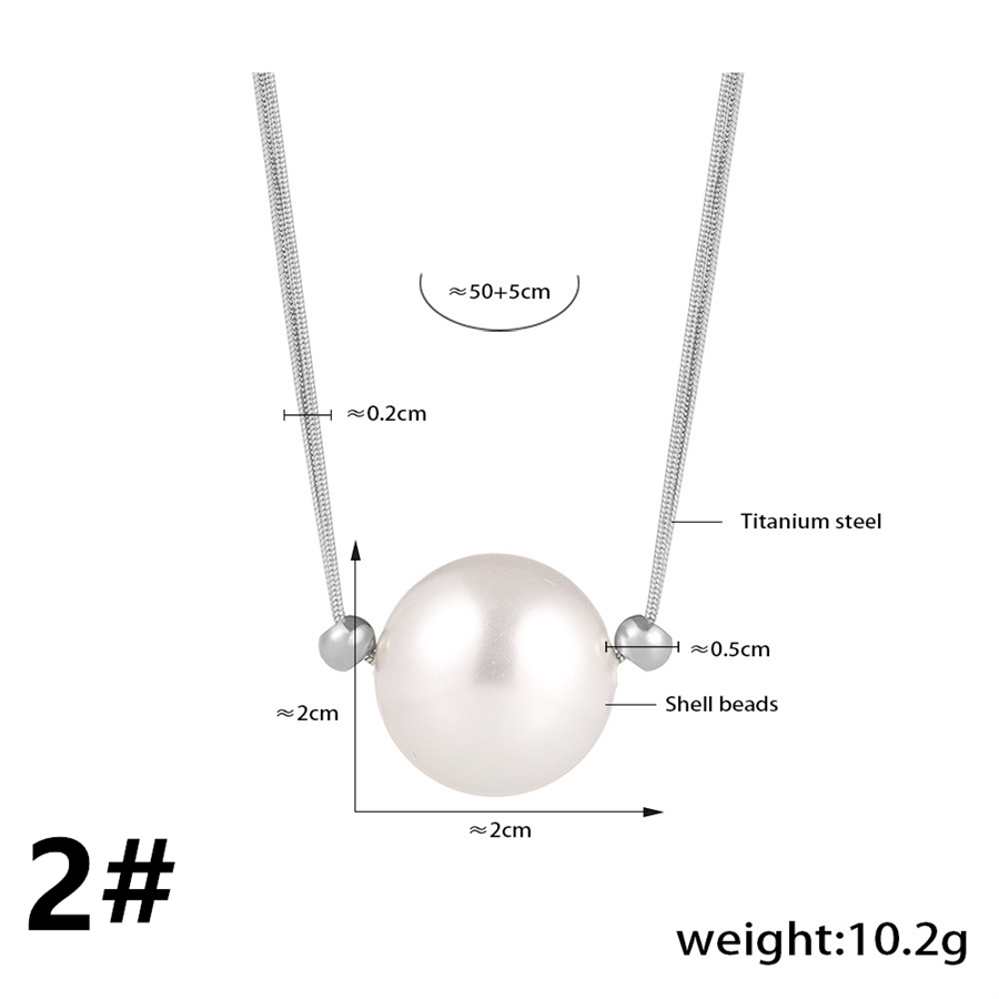 真珠パール一粒ネックレスチェーン上品レディース錆びにくい