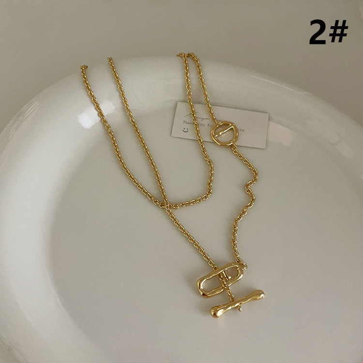 ネックレスチェーン 韓国風不規則チェーンネックレス上品レディース首飾り