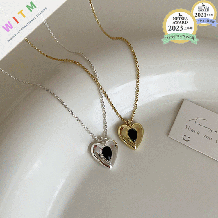 ネックレスチェーン ハート型ネックレス 錆びにくい高級感レディース首飾り