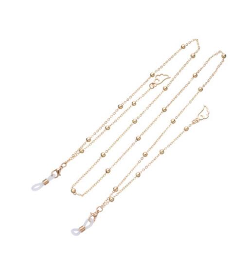 ネックレスチェーン 翼モチーフ ビーズマスクチェーン 落下防止ストラップ