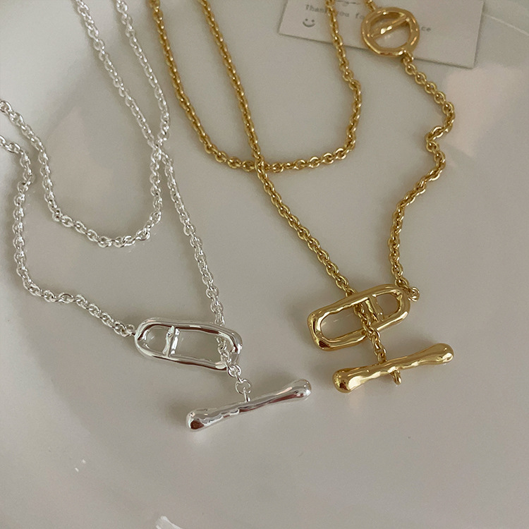 ネックレスチェーン 韓国風不規則チェーンネックレス上品レディース首飾り