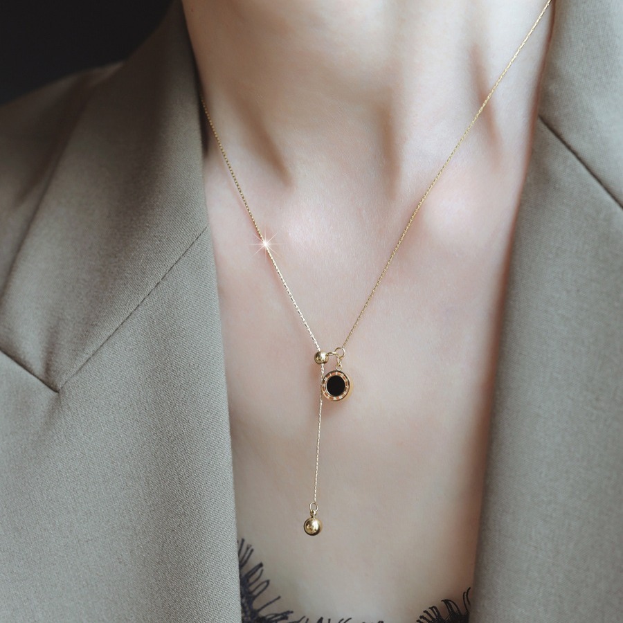 ネックレスチェーン 高級感溢れる調節可能鎖骨ネックレス