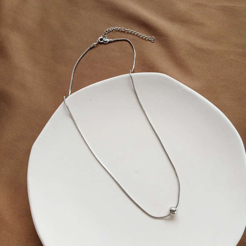 ネックレスチェーン ゴールド ボール チェーン ネックレス レディース 華奢