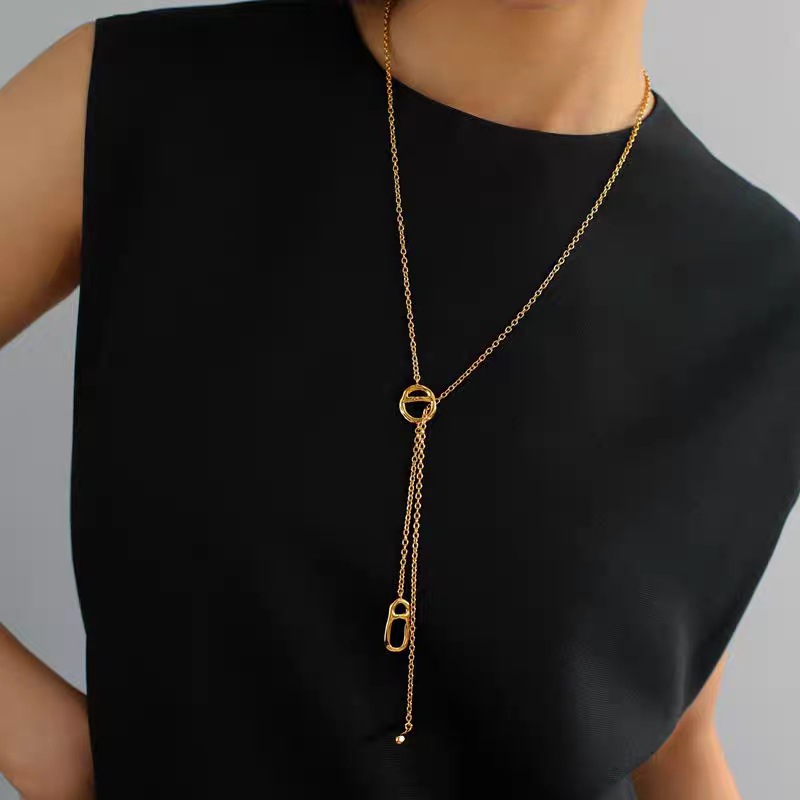 ネックレスチェーン 韓国風不規則チェーンネックレス上品レディース首飾り