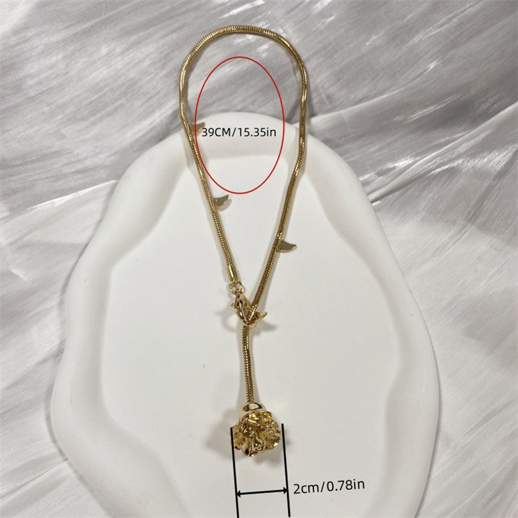 薔薇モチーフ棘デザインネックレスチェーン