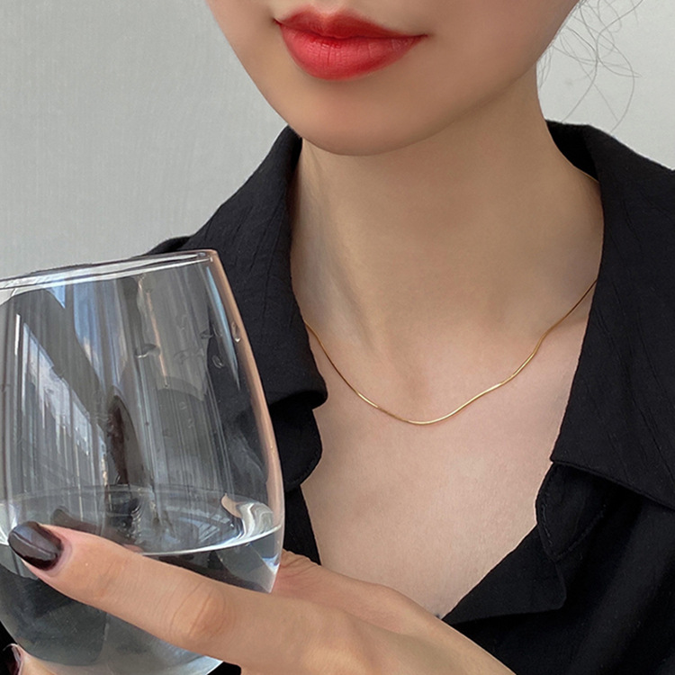 ネックレスチェーン 極細スネークチェーン