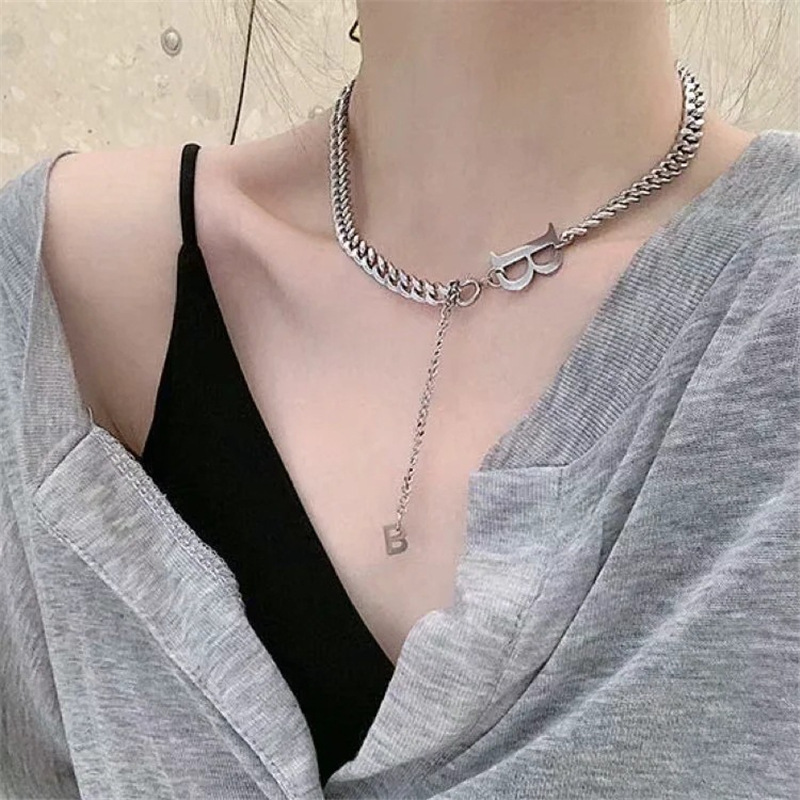 ネックレスチェーン イニシャルデザイン喜平チェーン