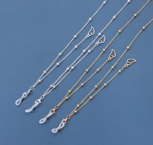 ネックレスチェーン 翼モチーフ ビーズマスクチェーン 落下防止ストラップ