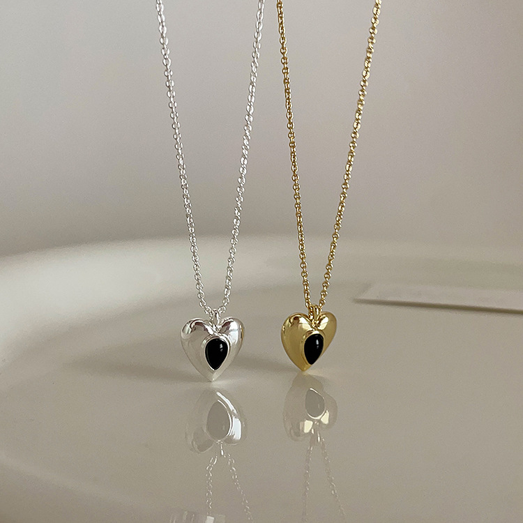 ネックレスチェーン ハート型ネックレス 錆びにくい高級感レディース首飾り