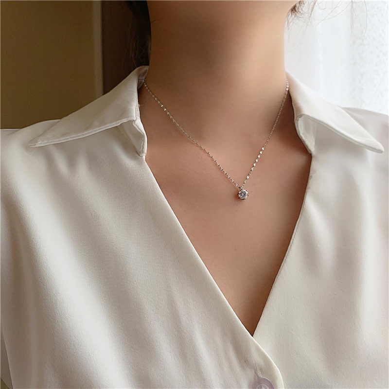 輝石ペンダント付きゴールドネックレスチェーン