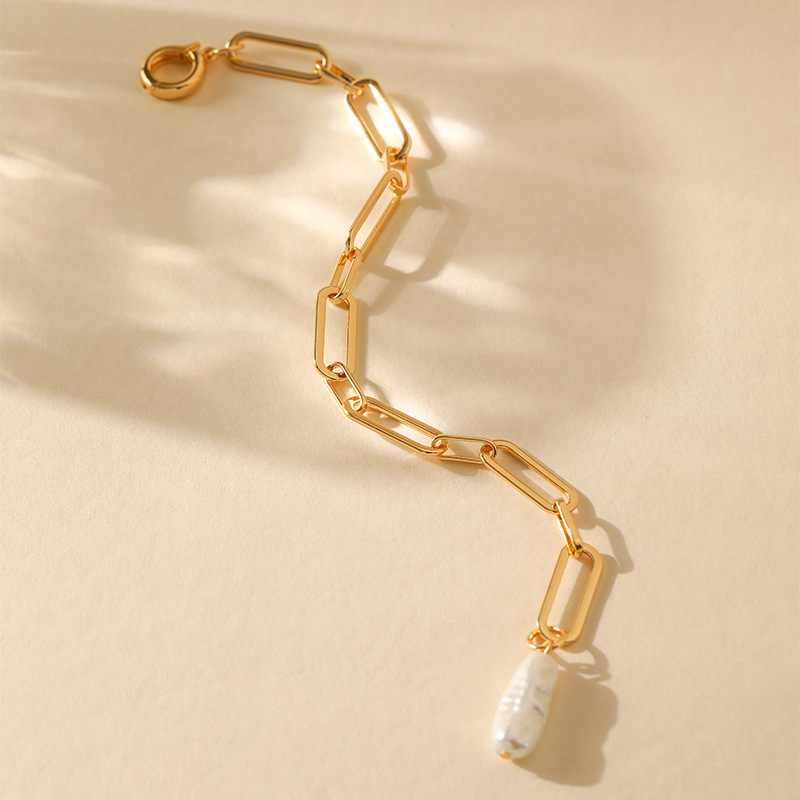 パール付き18金コーティングネックレスチェーンセット