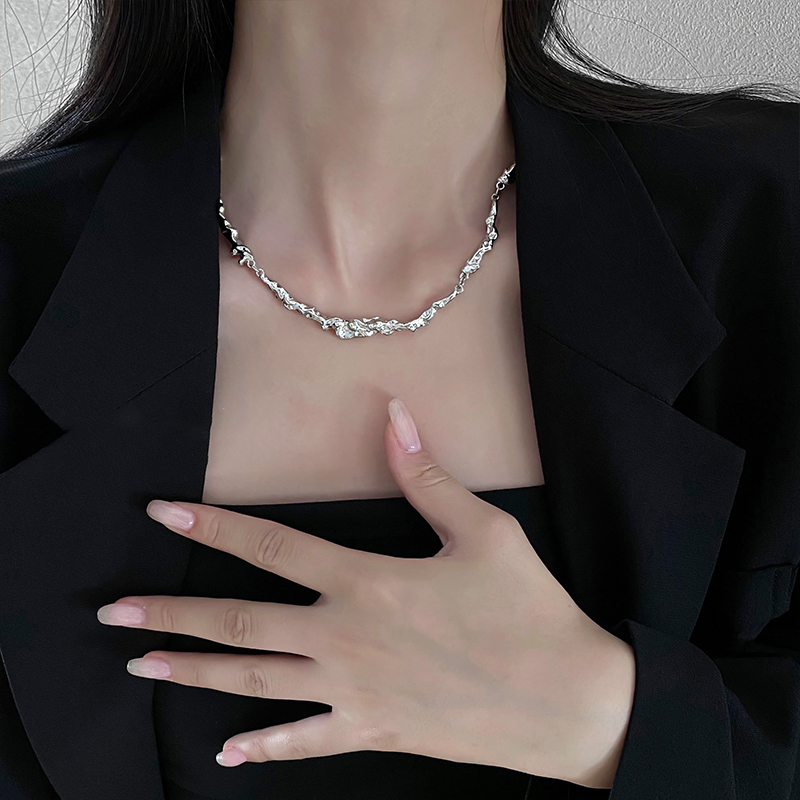 ネックレスチェーン 波紋ねじれチタンネックレス