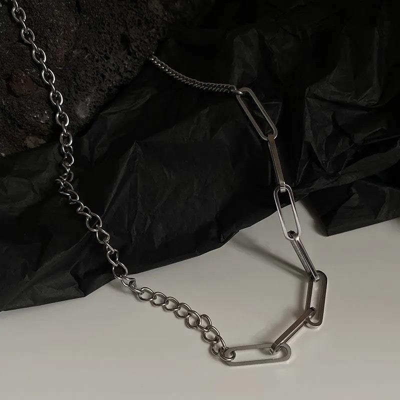 ネックレスチェーン アシンメトリー喜連ネックレス