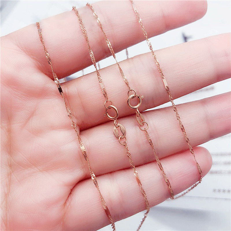 ネックレスチェーン 繊細なねじれ細波チェーン