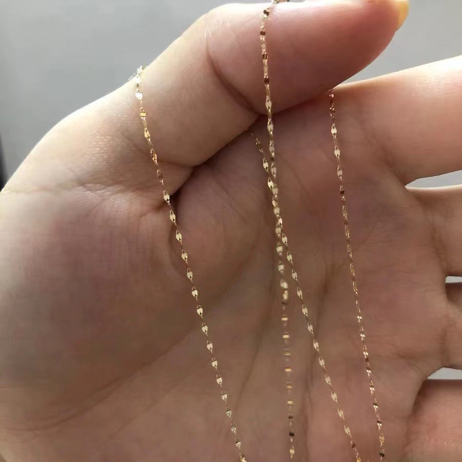 ネックレスチェーン 繊細ボールチェーン ネックレス レディース シンプル首飾り