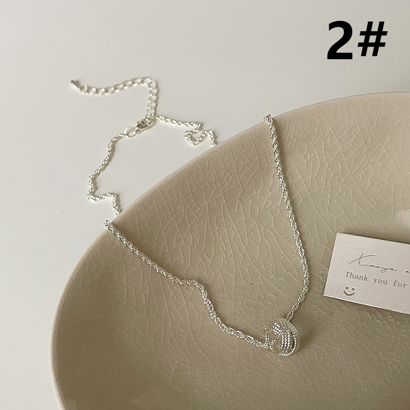 高級感あるゴールドネックレスチェーン結び目デザイン錆びにくい