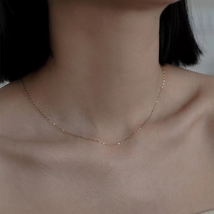 ネックレスチェーン 繊細ボールチェーン ネックレス レディース シンプル首飾り