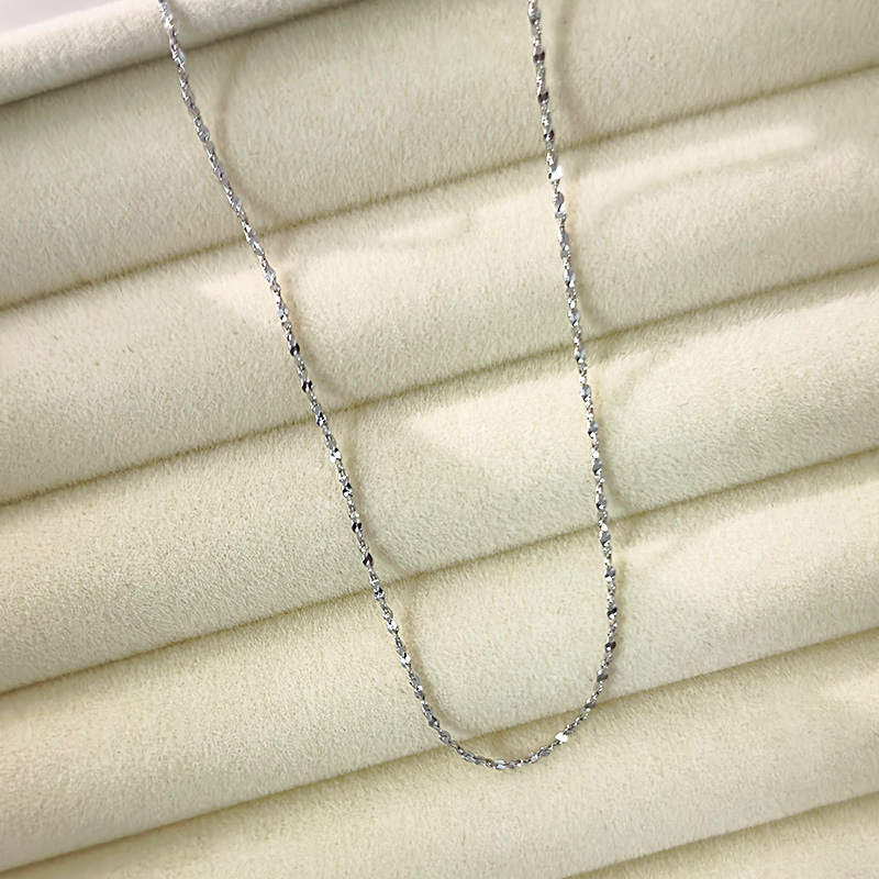 ネックレスチェーン 繊細な輝き カットボールチェーン