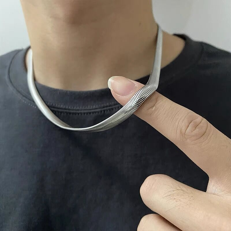 ネックレスチェーン しなやか波紋 チタンネックレス