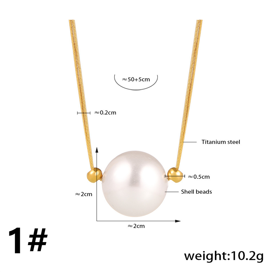 真珠パール一粒ネックレスチェーン上品レディース錆びにくい