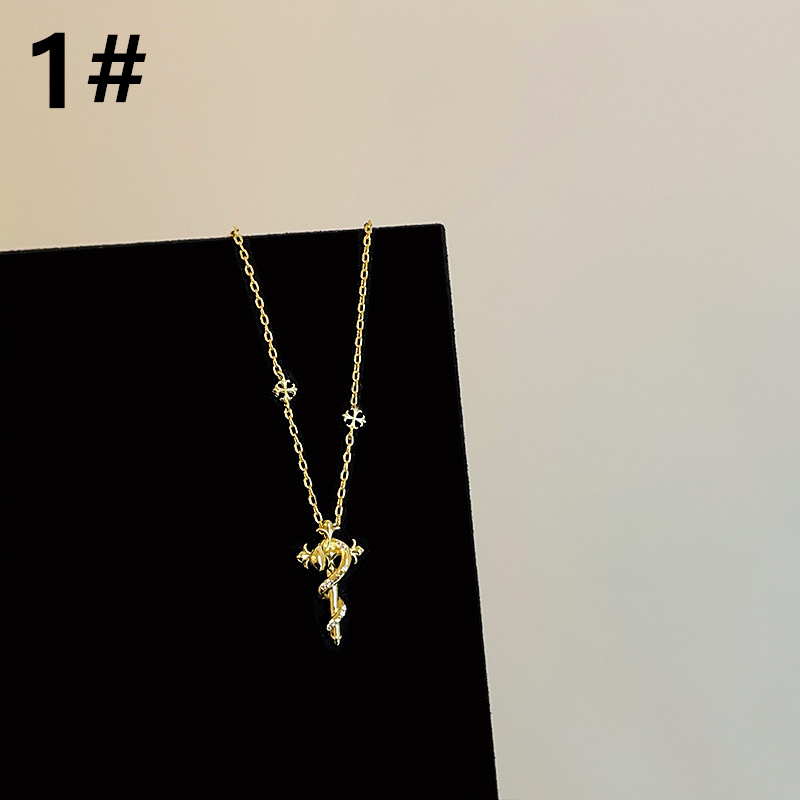 薔薇モチーフ ゴールドネックレスチェーン レディース首飾り