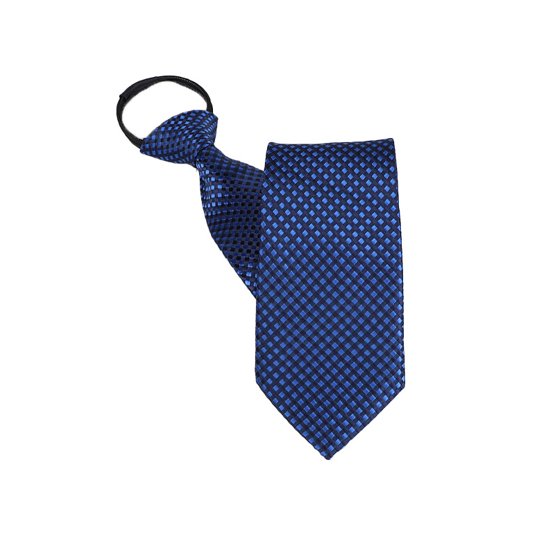 ネクタイ 斜線模様付きワンタッチ結び簡単装着型ネクタイ