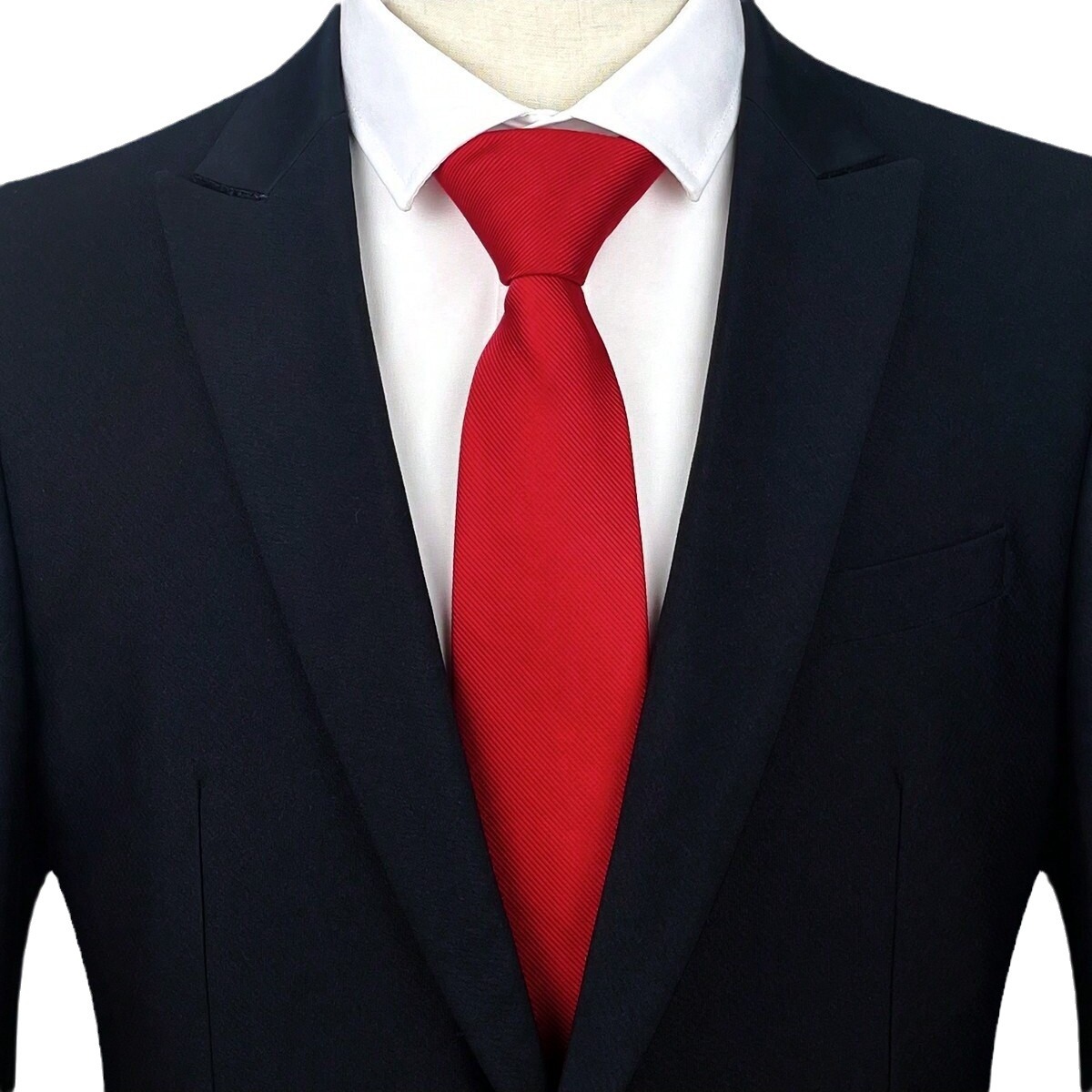 ネクタイ 高級絹織斜紋無地礼装用ネクタイ