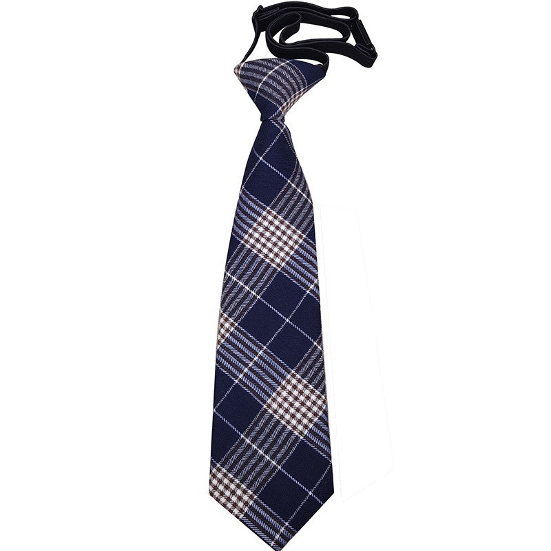 ネクタイ 格子柄チェック織り柄ワンタッチネクタイ