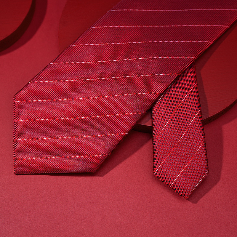 ネクタイ 上質絹織斜線柄紳士用結び型ネクタイ