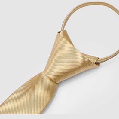 ネクタイ 上品なシャンパンカラーワンタッチネクタイ