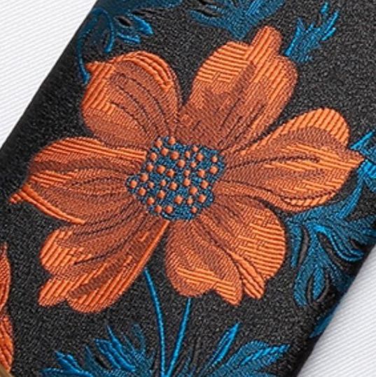 結婚式 ネクタイ 高級花柄刺繍絹織物正装用ネクタイ