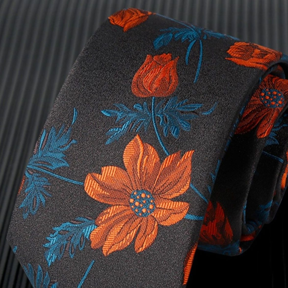 結婚式 ネクタイ 高級花柄刺繍絹織物正装用ネクタイ