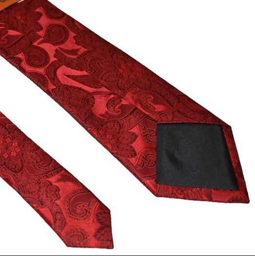結婚式 ネクタイ 高級ペイズリー柄シルク織りネクタイ