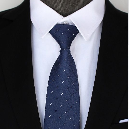 ネクタイ 斜線織り柄高級絹製ビジネスネクタイ