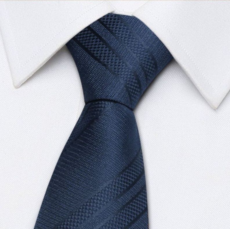 ネクタイ 斜線織り模様上品仕上げネクタイ