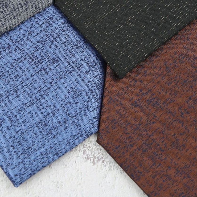 ネクタイ 上質無地調シルク風ネクタイ晴れの日六色組