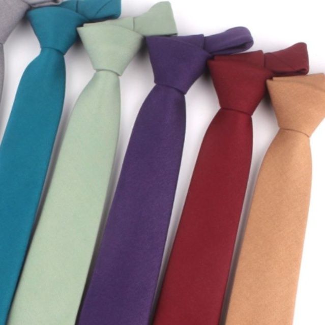 ネクタイ 無地シンプル細身ネクタイ華やかマルチセット