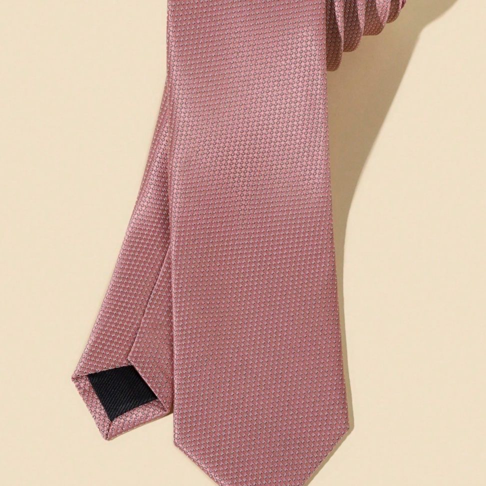 ネクタイ 無地織柄ワンタッチネクタイ細身シルエット