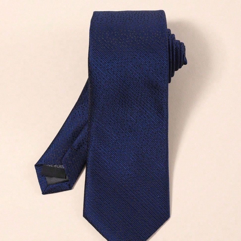 ネクタイ 無地織柄ワンタッチネクタイ細身シルエット