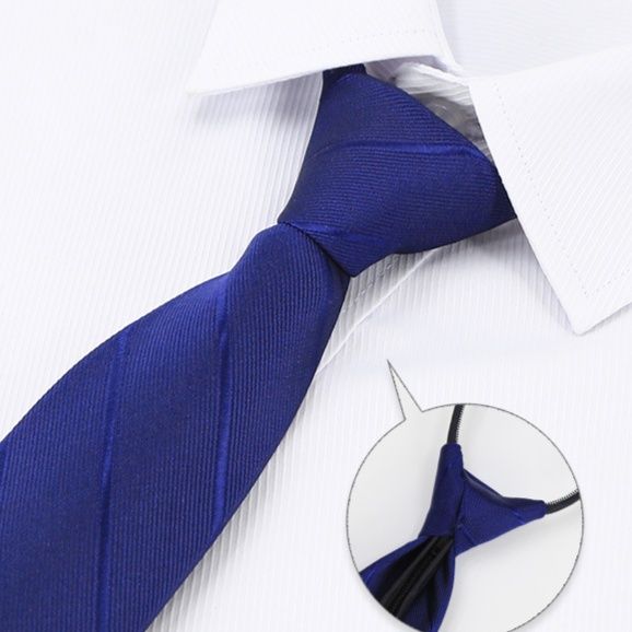 ネクタイ8センチ幅斜めストライプ柄ワンタッチネクタイ