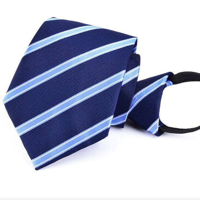 ネクタイ 斜めストライプ柄ワンタッチネクタイ