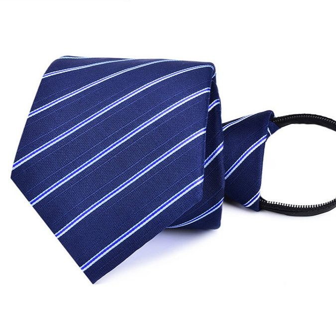 ネクタイ 斜めストライプ柄ワンタッチネクタイ