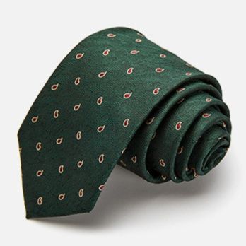 ネクタイ 小紋柄ペイズリー織り地ネクタイ