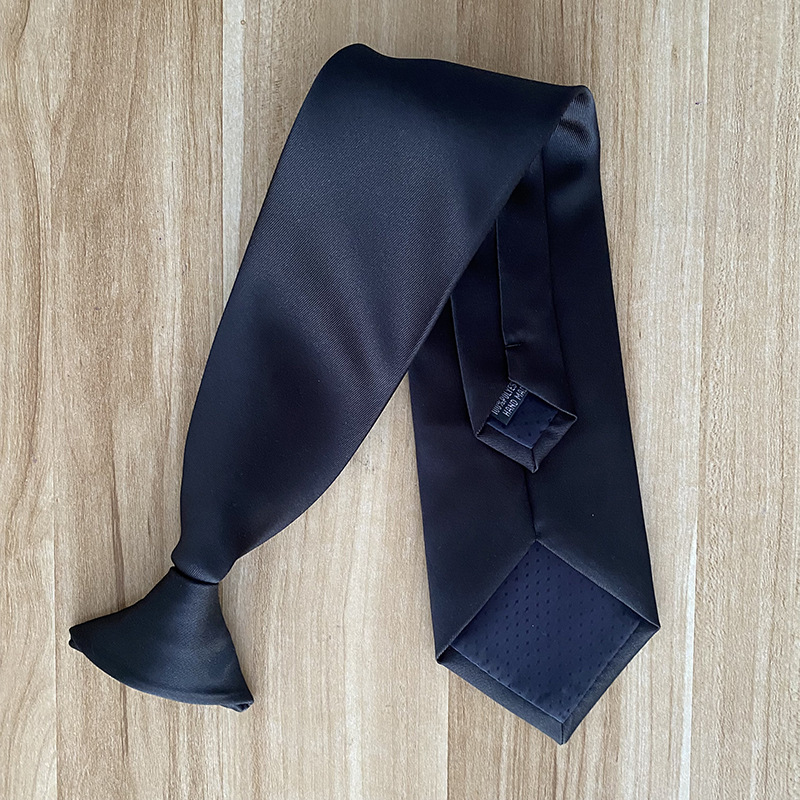 ネクタイ 無地サテン生地ワンタッチネクタイ定番ビジネス