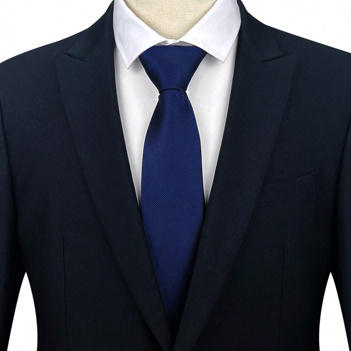 ネクタイ 高級絹織斜紋無地礼装用ネクタイ