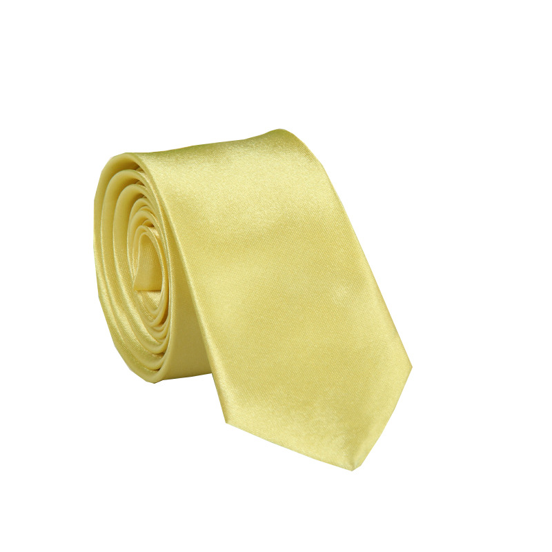 ネクタイ シンプル無地細身ナロータイ