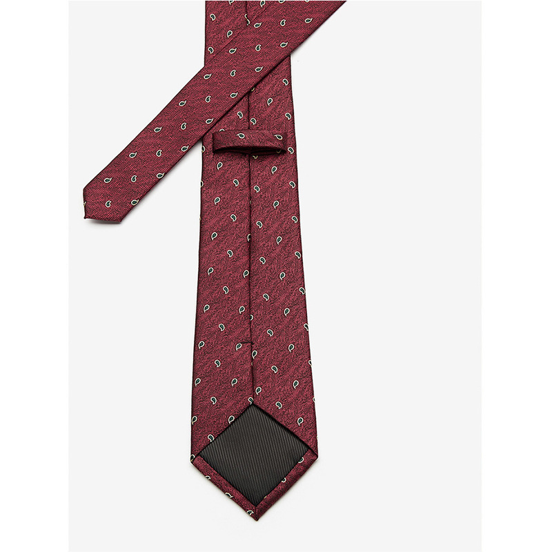 ネクタイ 小紋柄ペイズリー織り地ネクタイ